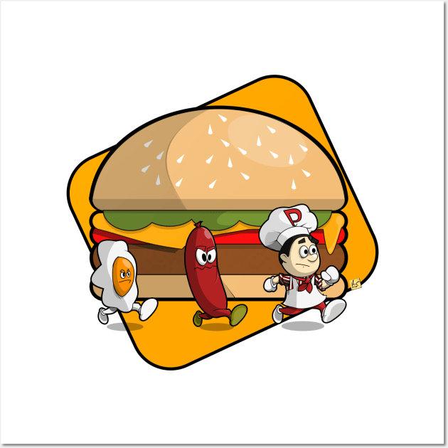 STOP! Burger Time Wall Art by vhzc